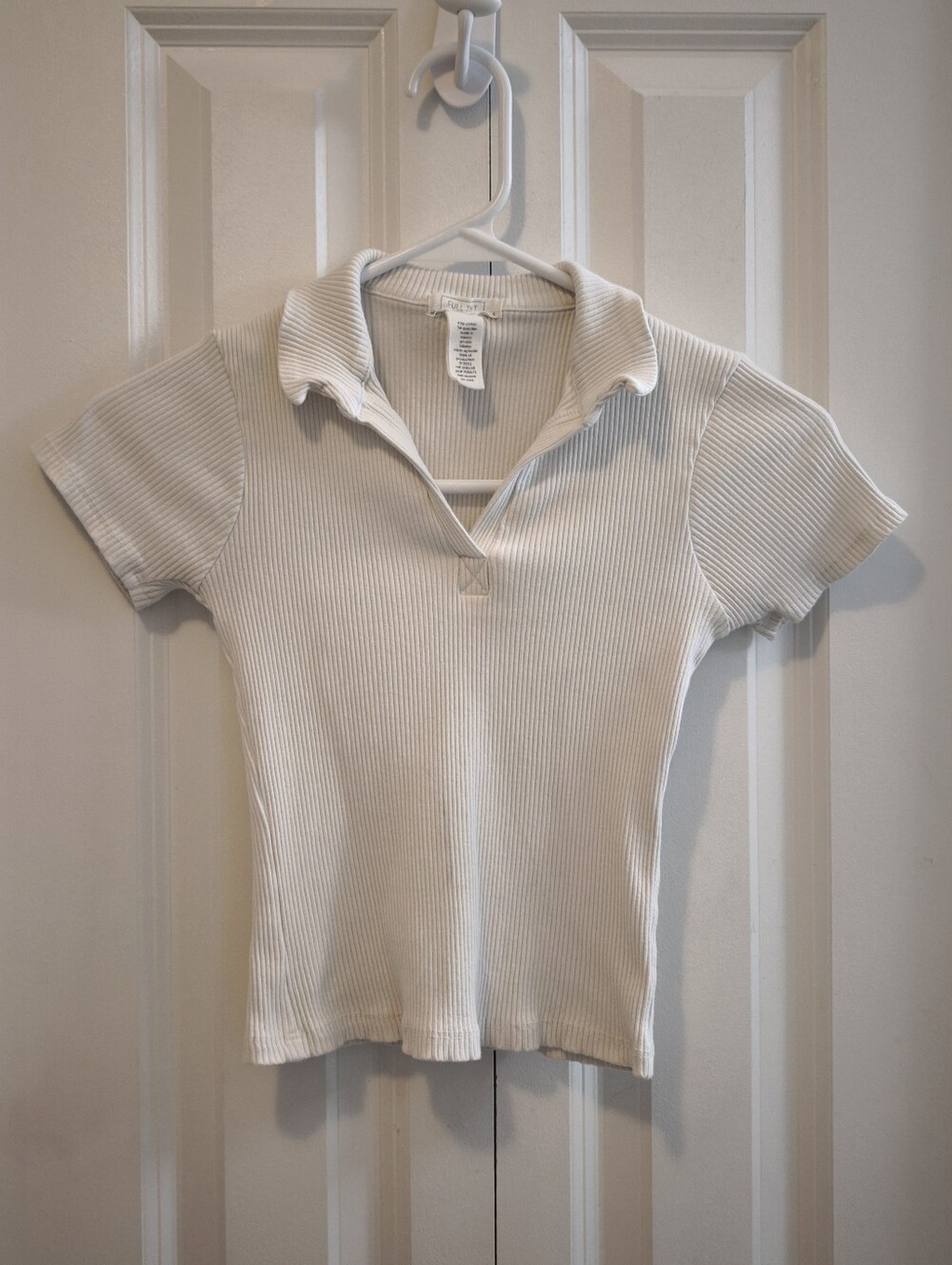 Full Tilt White Ribbed Tee - White